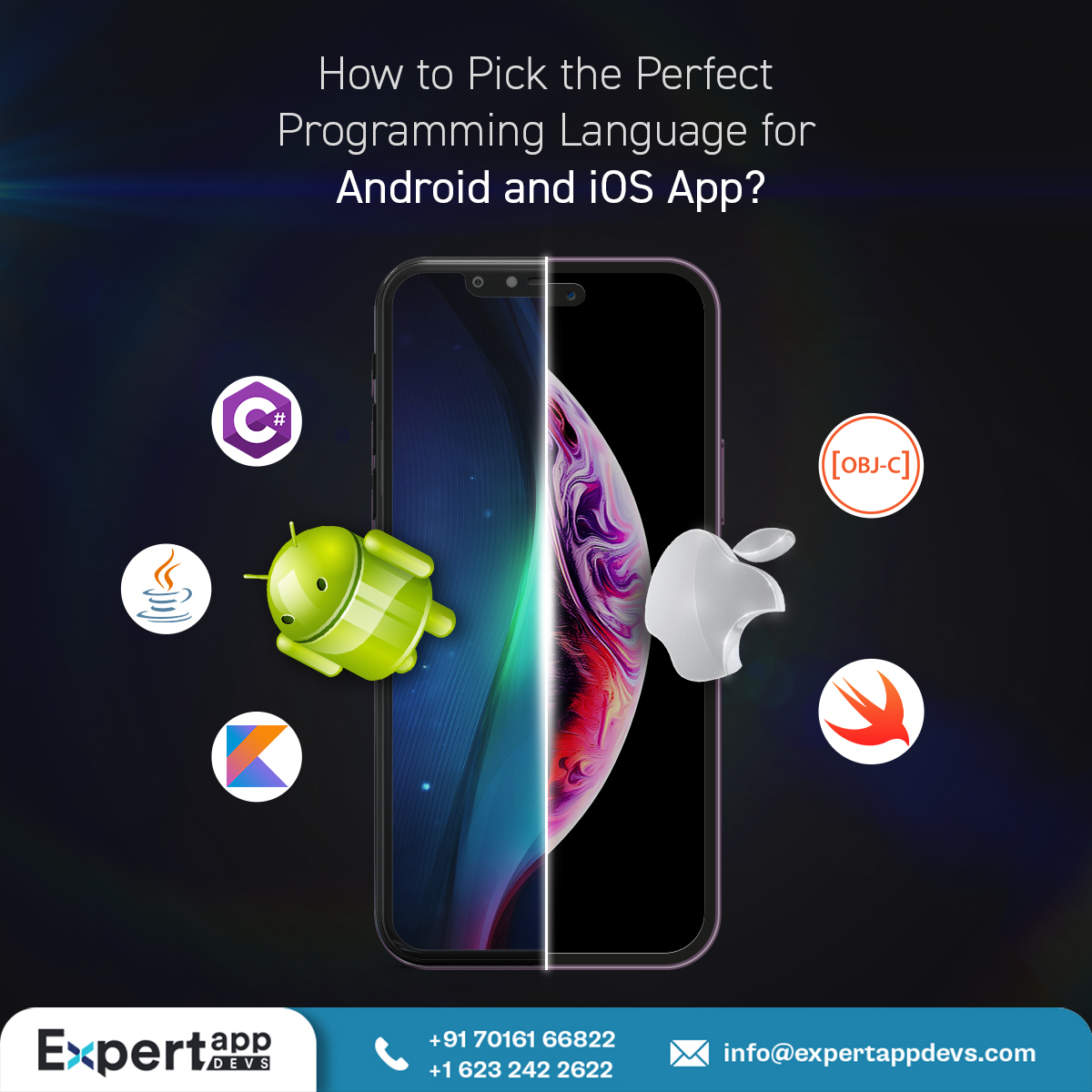 perfect programming language for android and ios app