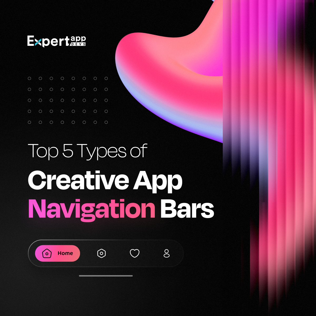 top app ui menu navigation bar examples