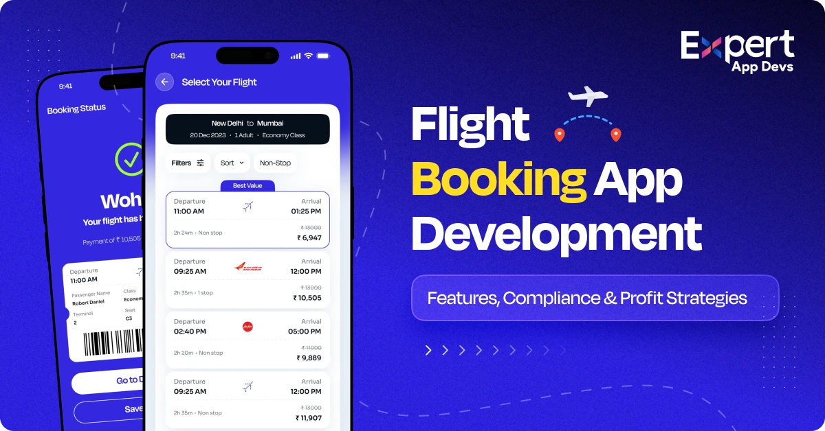custom flight booking app development