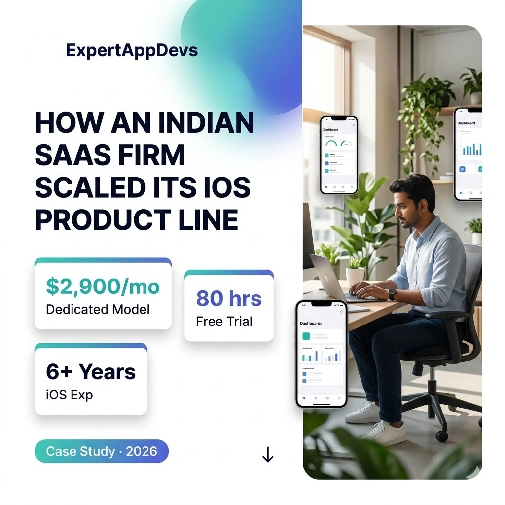Indian SaaS firm scaling iOS products using dedicated developers under white label model with ExpertAppDevs