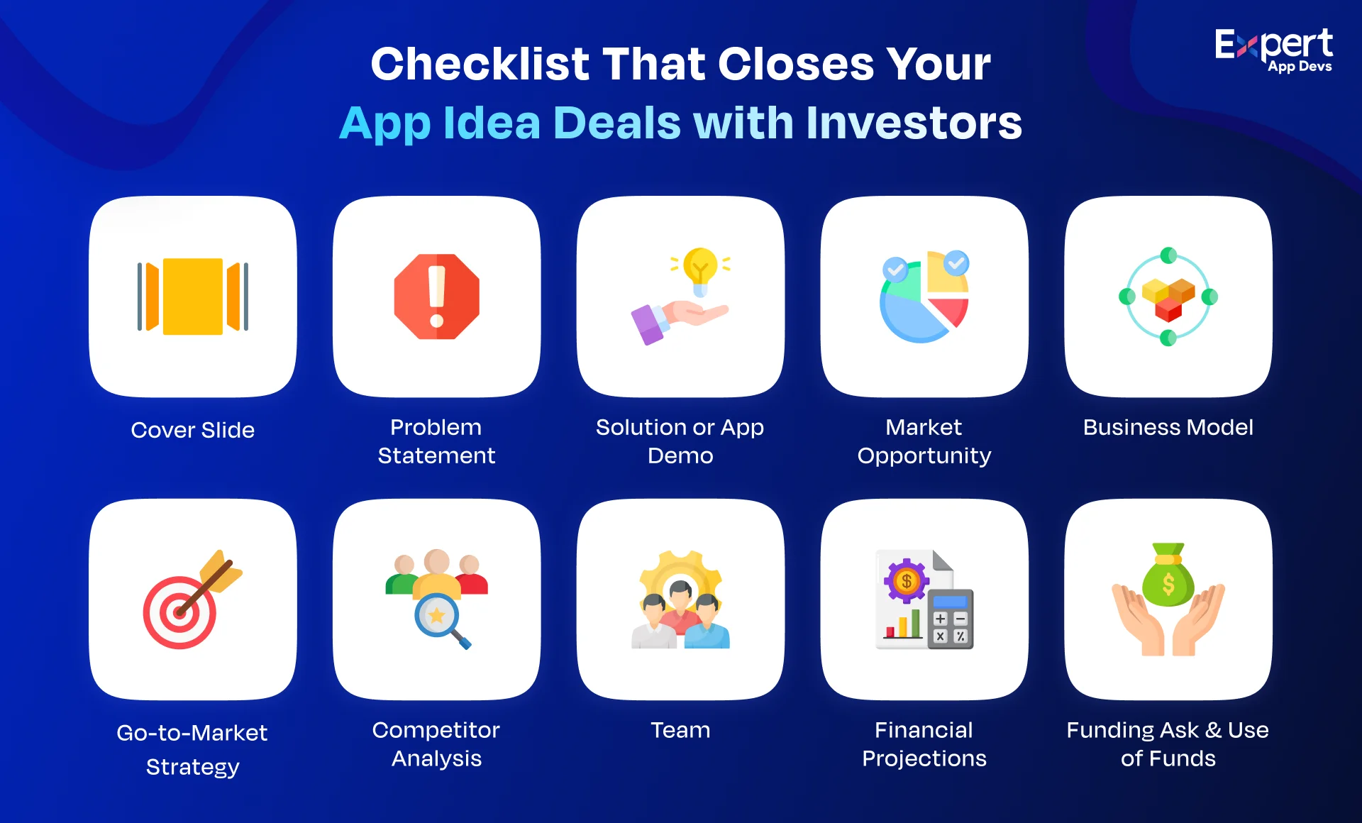 checklist that closes your app idea deals with investors