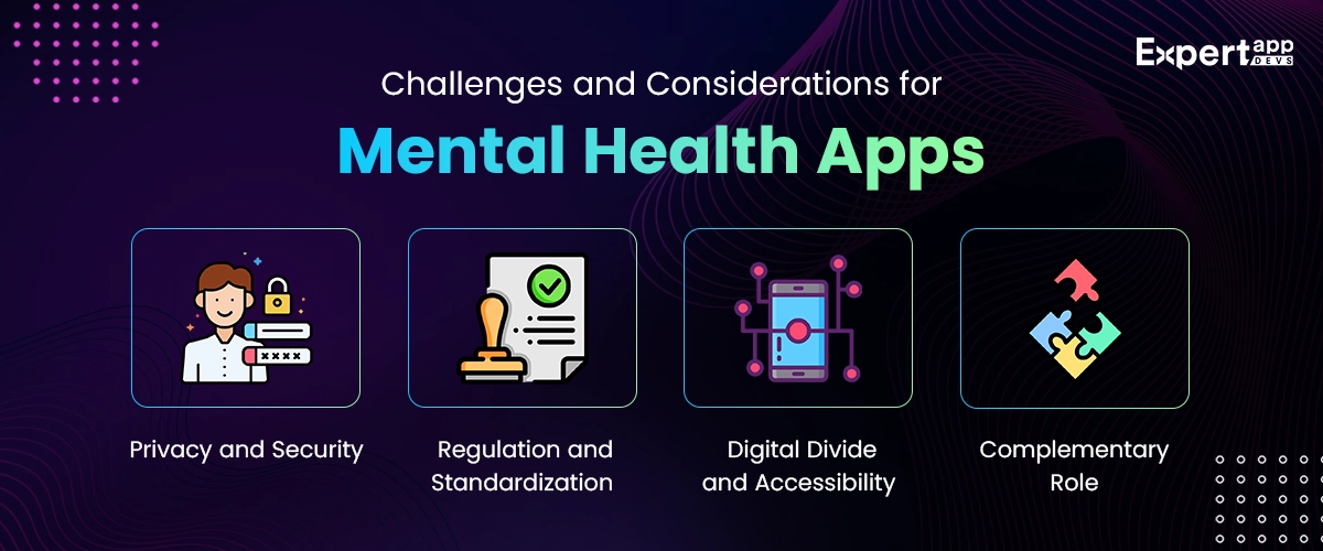 Challenges and Considerations for Mental Health Apps