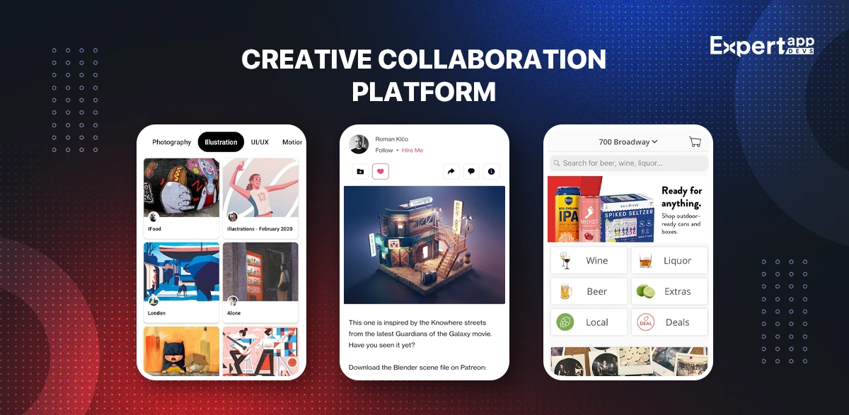Creative Collaboration Platform App Concept Creative Collaboration Platform App Concept