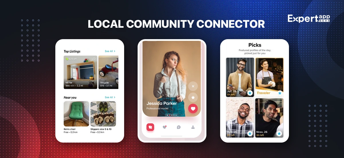 Local Community Connector App Concept Local Community Connector App Concept