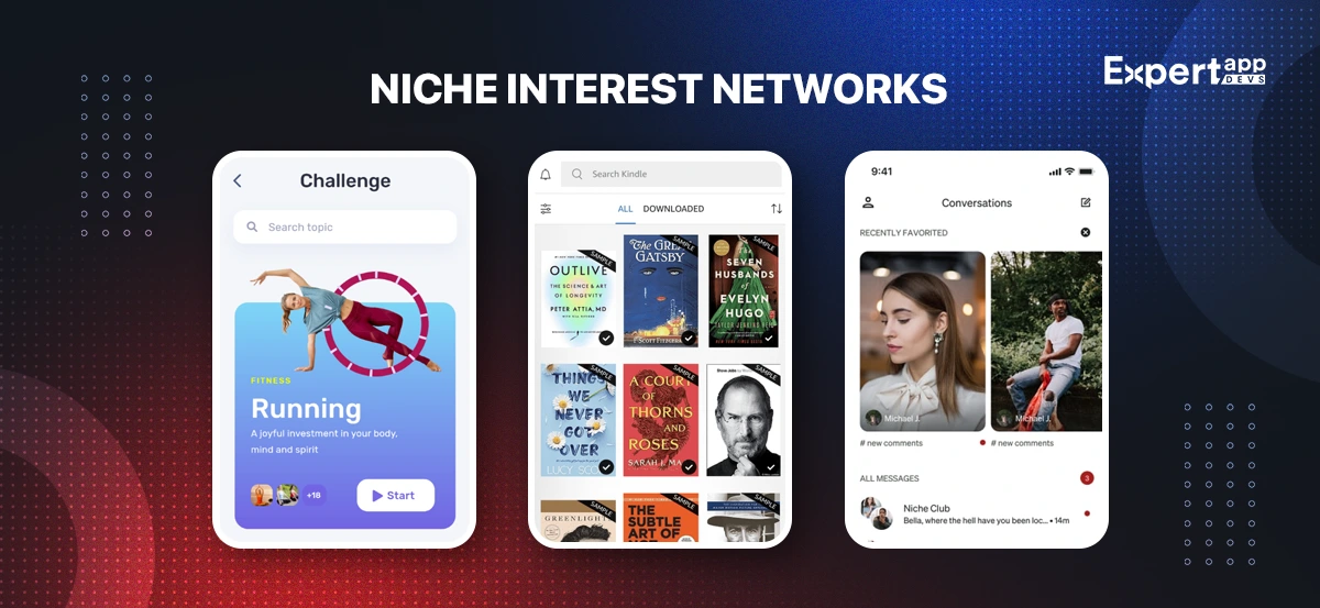 Niche Interest Networks App Concept Niche Interest Networks App Concept