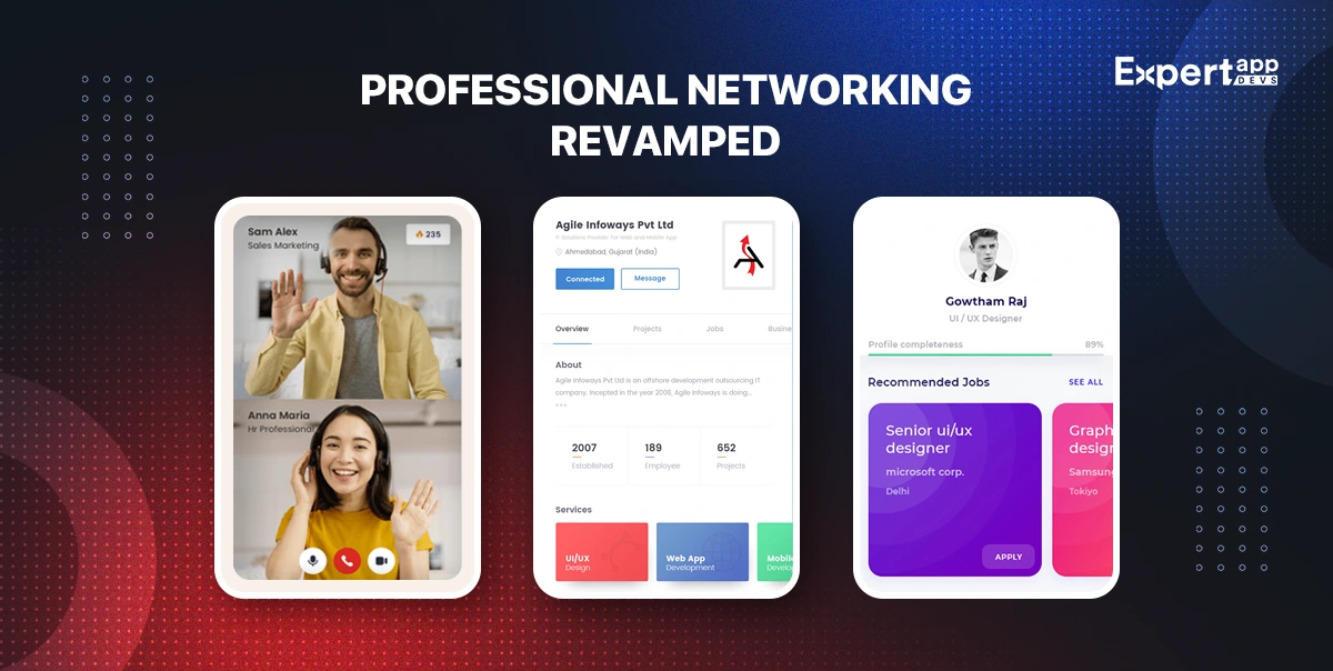 Professional Networking Revamped App Concept Professional Networking Revamped App Concept