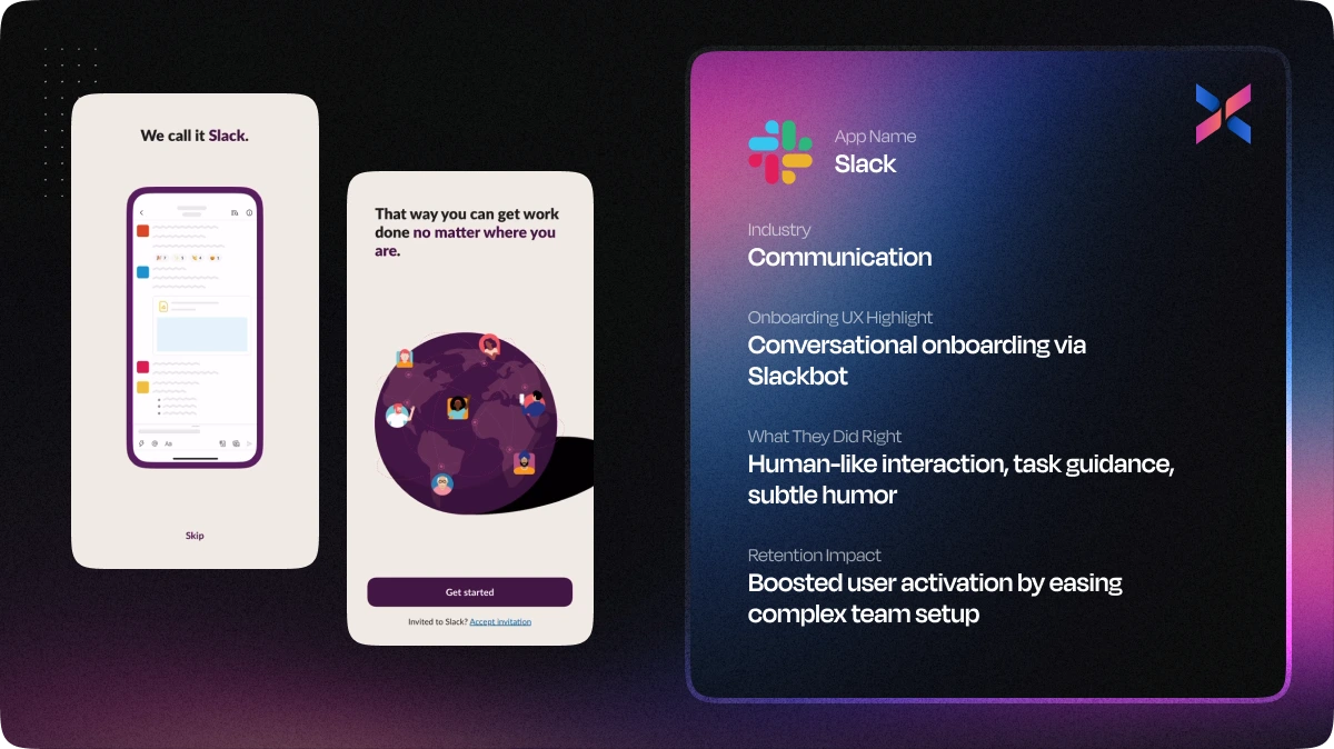 Slack App Onboarding UX Example