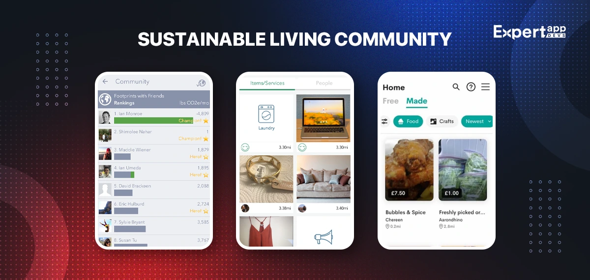 Sustainable Living Community App Concept Sustainable Living Community App Concept