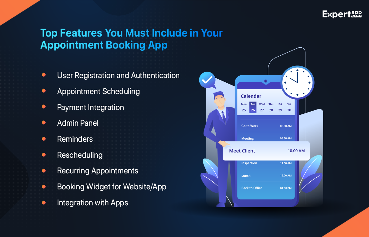 Top Features You Must Include in Your Appointment Booking App