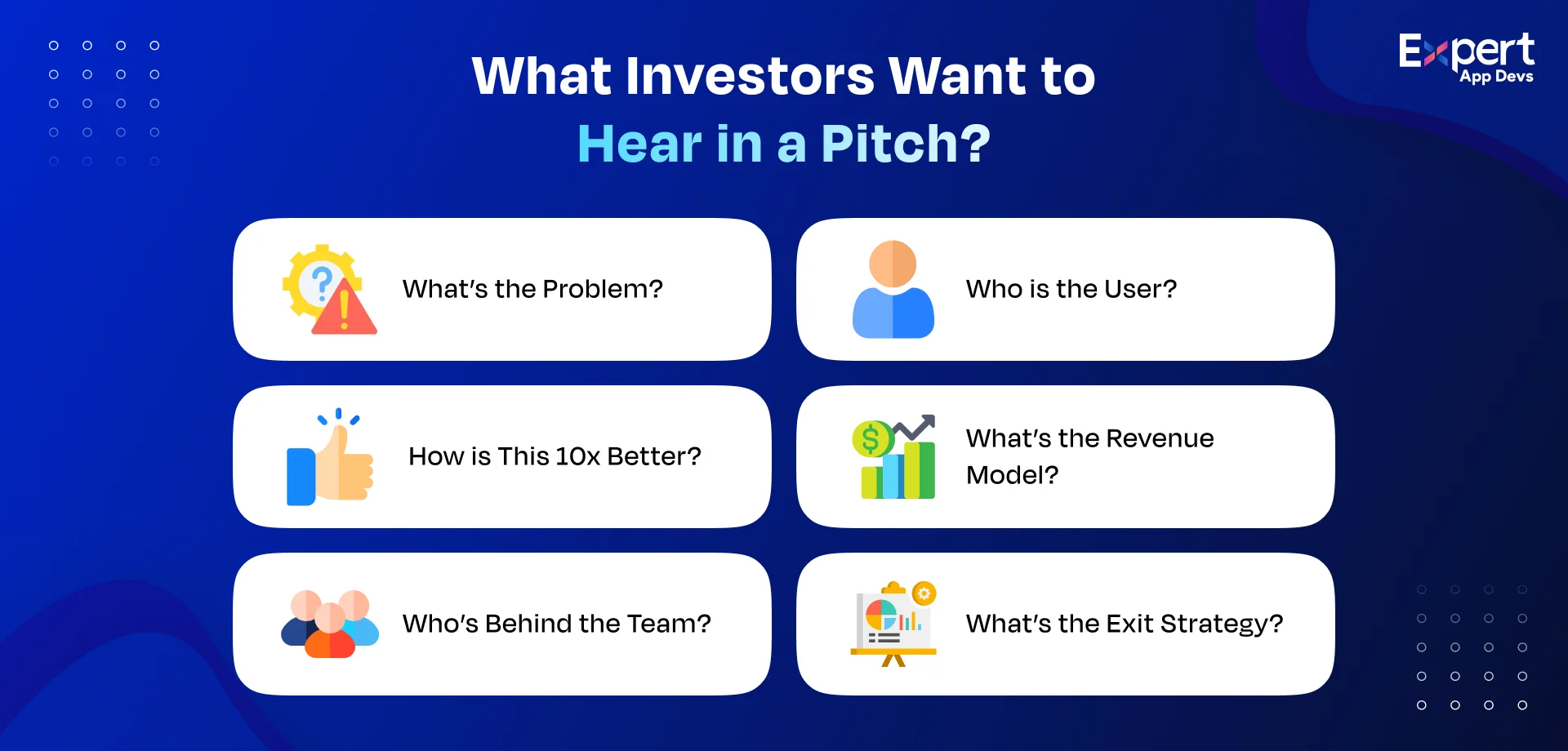 what investors want to hear in a pitch