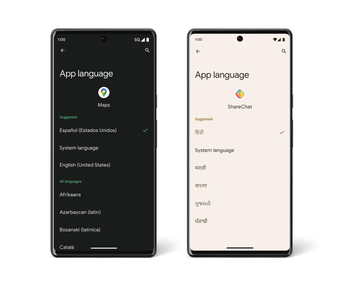 android 13 app specific language