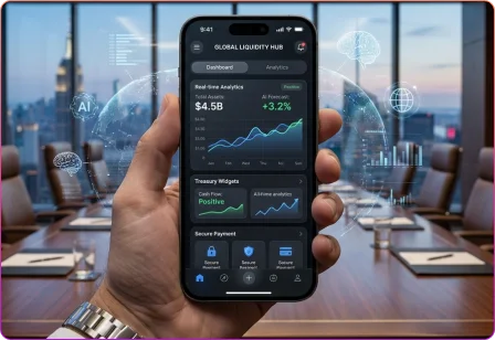 Enterprise fintech platform featuring financial operations management, analytics dashboards, and secure business transactions