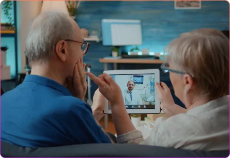 Remote patient monitoring solution displaying real-time health tracking, patient vitals, and connected healthcare devices