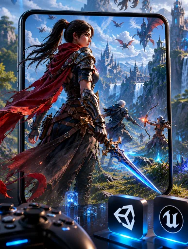 Next-generation mobile gaming solutions combining Unity, Unreal Engine, AI, multiplayer features, and immersive experiences