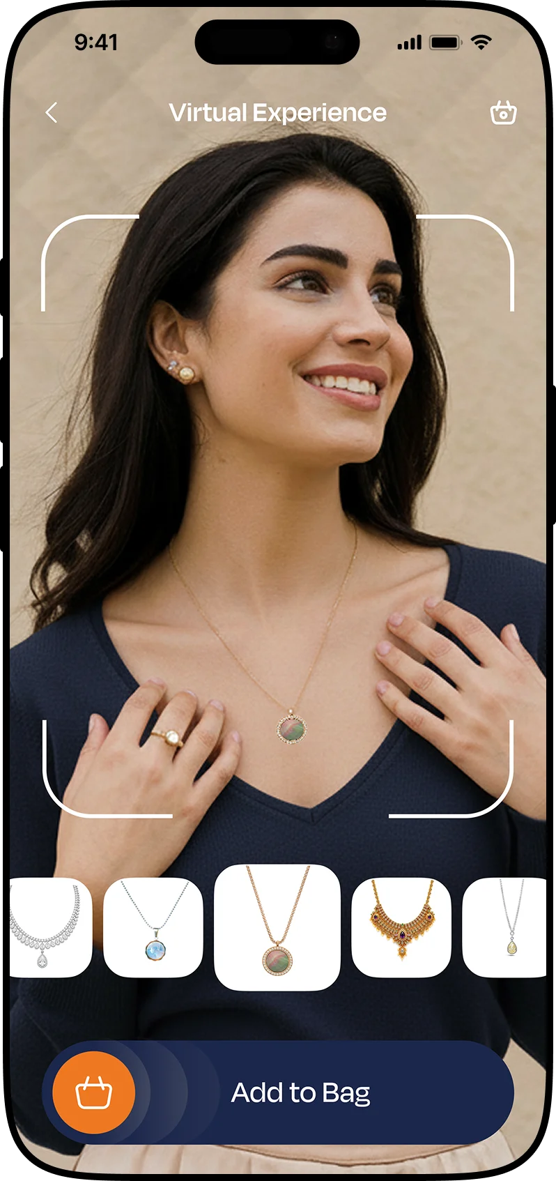 Luxury jewellery shopping app with AR try-on developed for Dubai brand