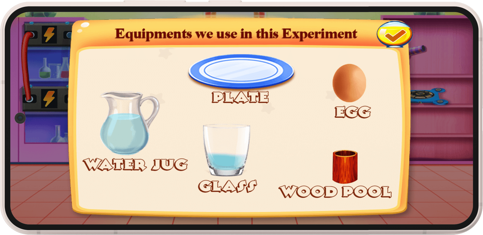 Science Experiment Lab Game Application