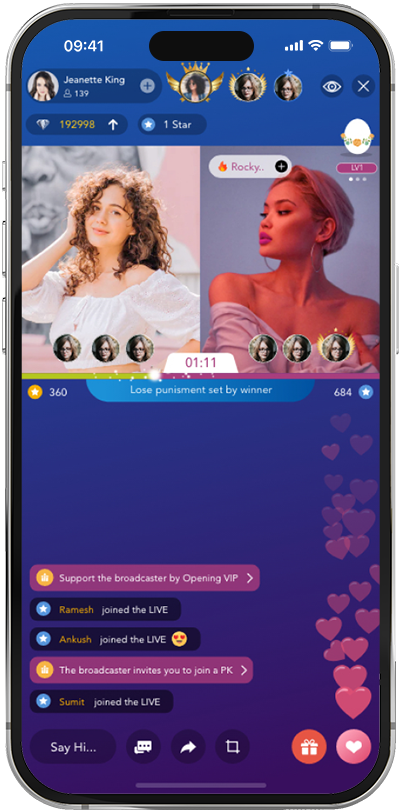 Live Streaming and Video Chat App in Social Entertainment