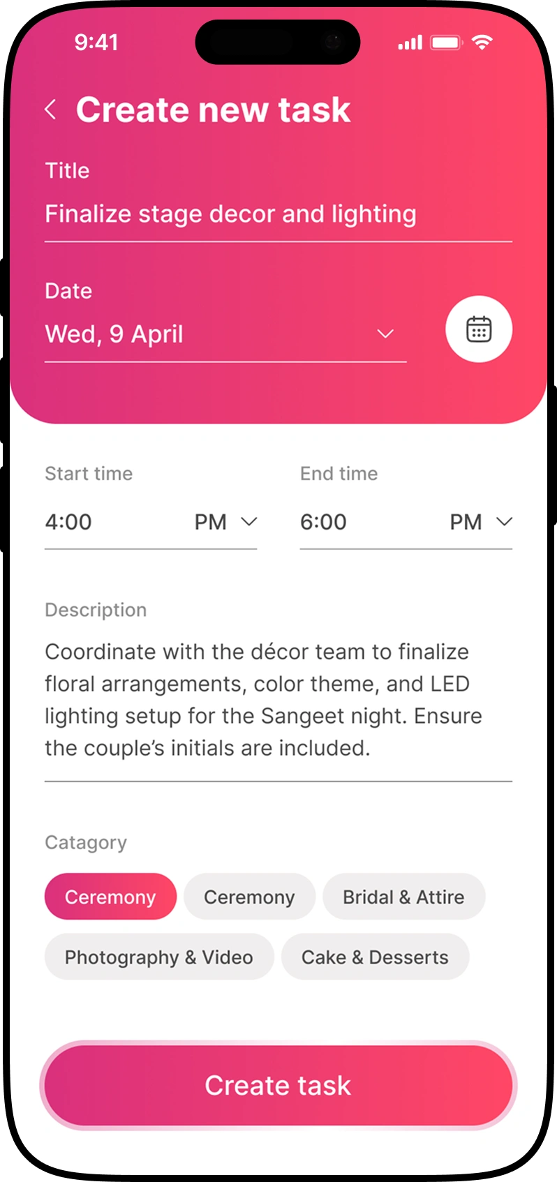 Destination Wedding Planning App